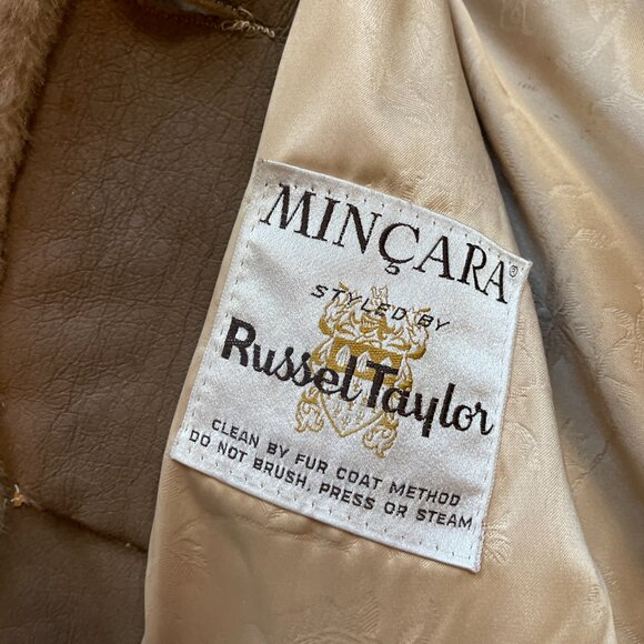 Vintage Faux Fur Mincara Styled By Russel Taylor Long Brown 1960s Classic Coat - Picture 6 of 9